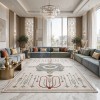 سجاد الهبه اناتوليا نقش فرنسي تركي D032B ابيض اخضر مقاس 250*350