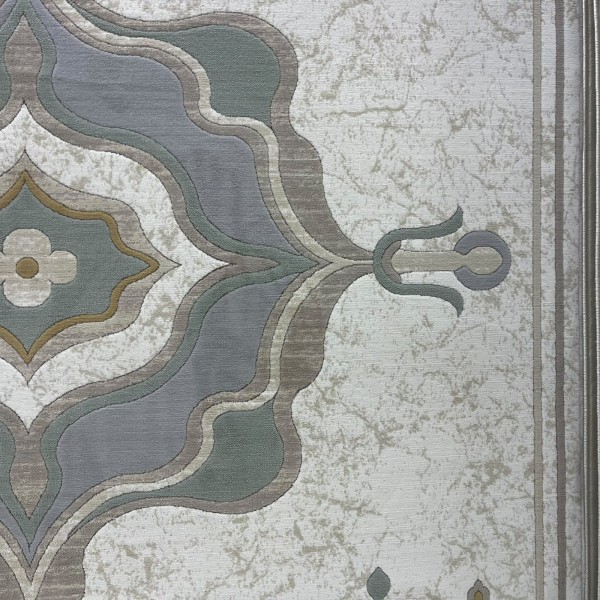 سجاد الهبه اناتوليا نقش فرنسي تركي D032B ابيض اخضر مقاس 250*350