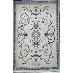 Turkish Bosan rug French pattern palaces 007115 blue size 400*500