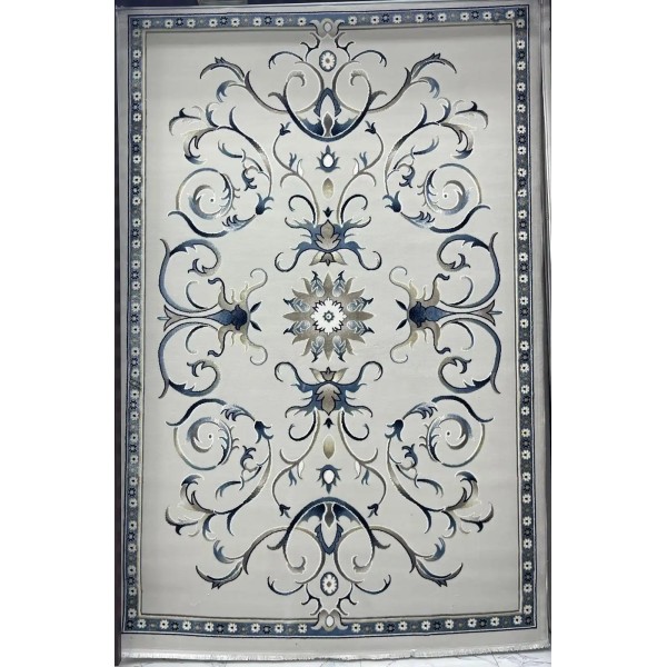 Turkish Bosan rug French pattern palaces 007115 blue size 400*500