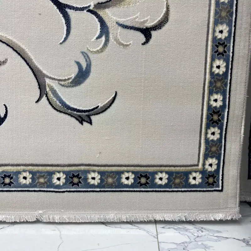 سجاد تركي بوسان نقش فرنسي القصور 007115 سماوي مقاس 50*80