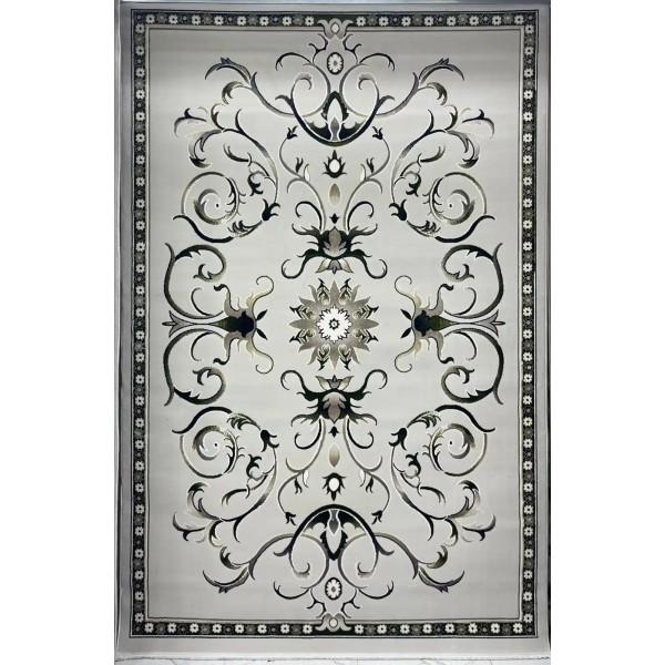 Turkish Bosan rug French pattern palaces 007115 gray size 100*200