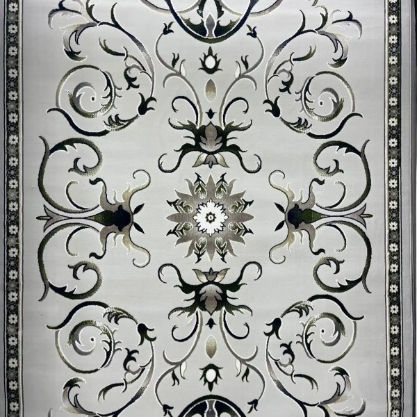 Turkish Bosan rug French pattern palaces 007115 gray size 100*200