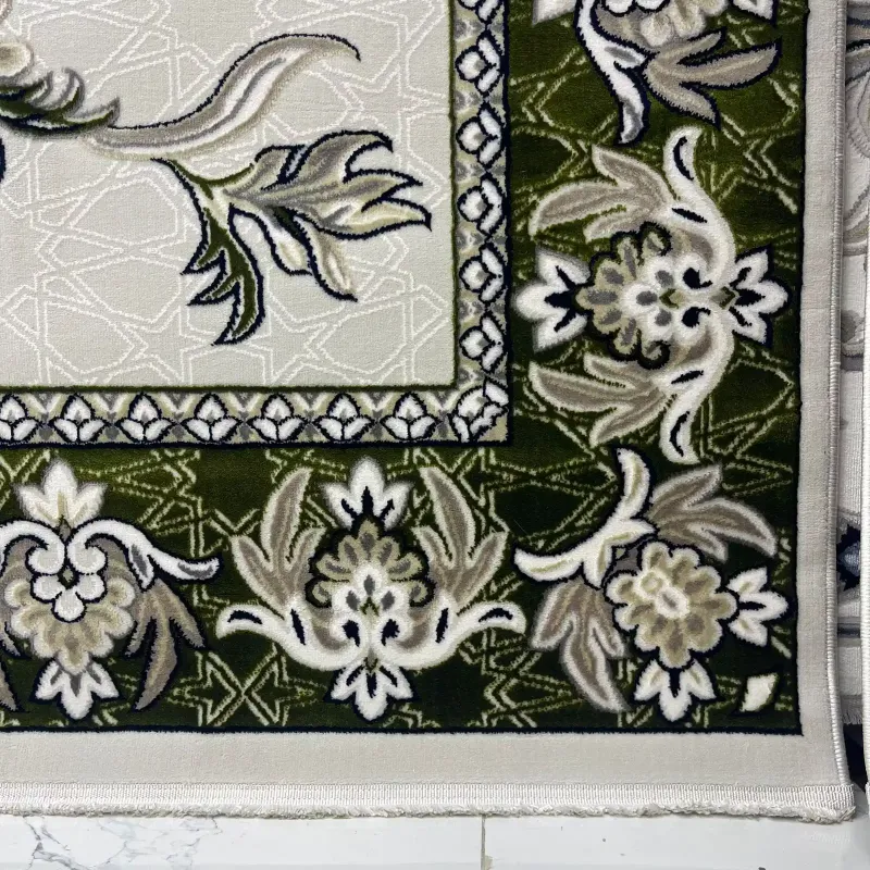 Turkish Jumana rug French pattern palaces 007114 green size 200*300