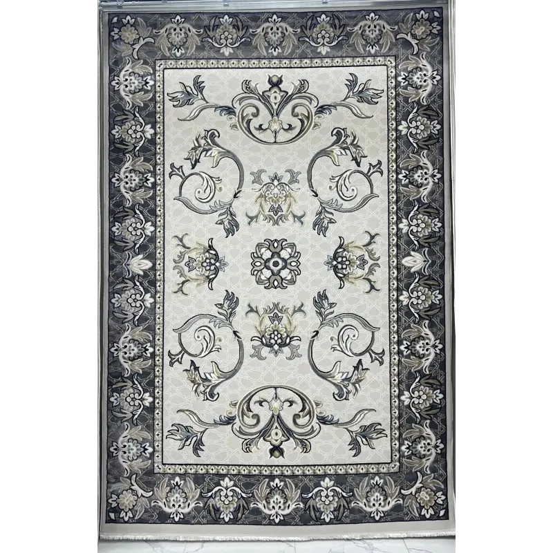 Turkish Jumana rug French pattern palaces 007114 gray size 100*300
