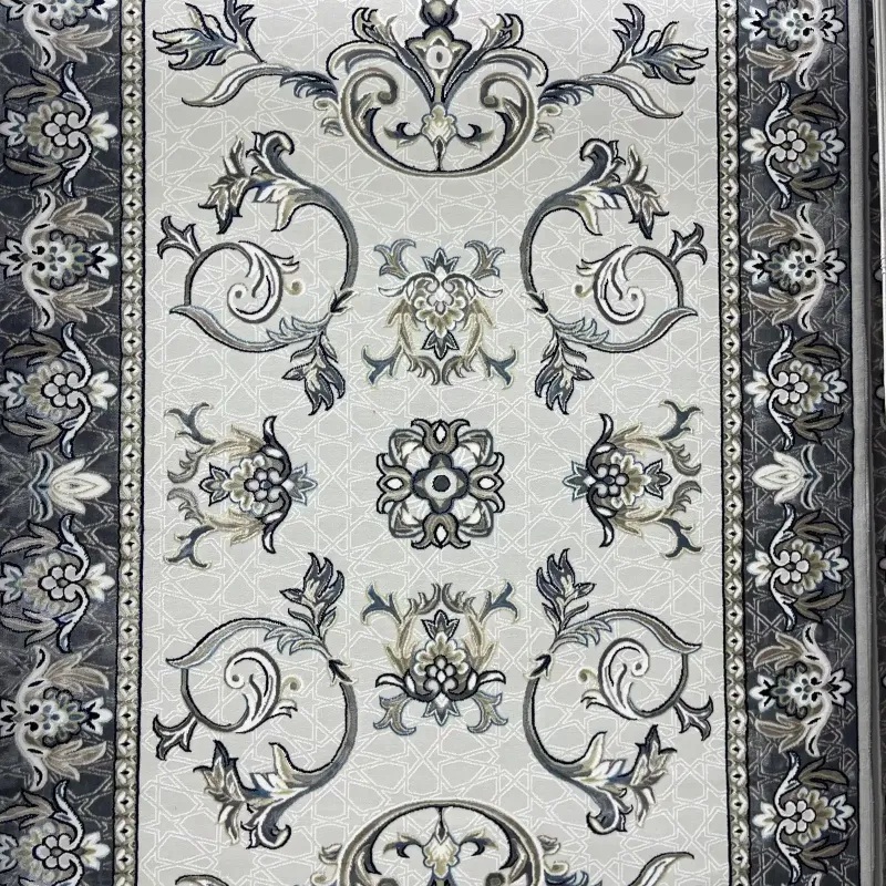 Turkish Jumana rug French pattern palaces 007114 gray size 100*300