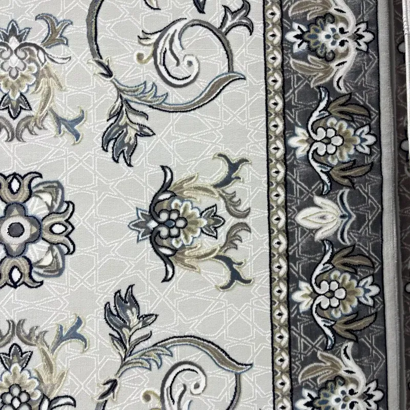 Turkish Jumana rug French pattern palaces 007114 gray size 100*300