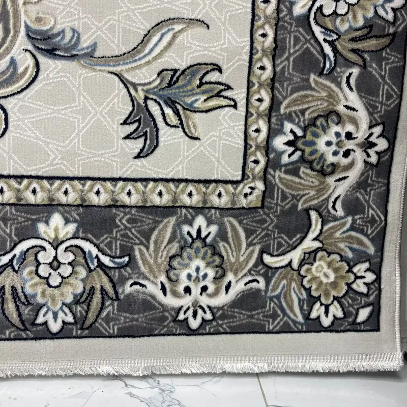 Turkish Jumana rug French pattern palaces 007114 gray size 100*300
