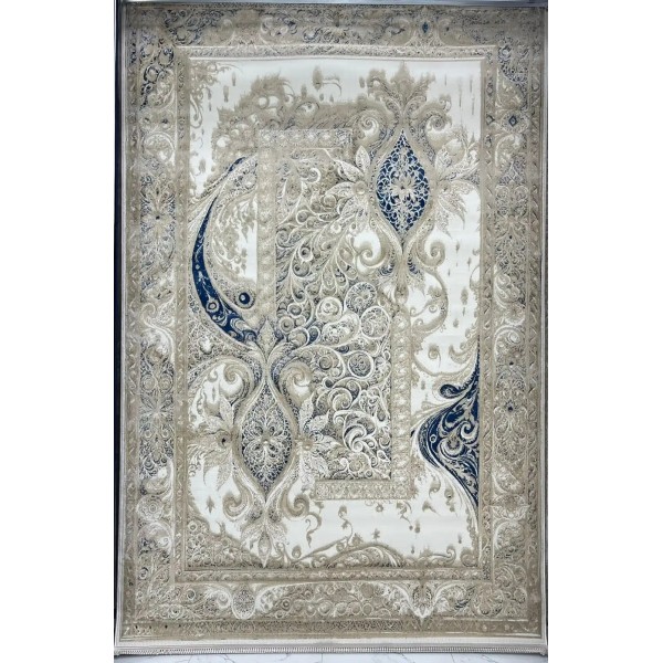 New Bohemian Turkish Kashan 3D Carpet 8339B blue Size 80*150