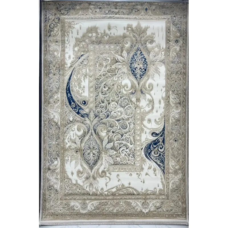 New Bohemian Turkish Kashan 3D Carpet 8339B blue Size 80*150