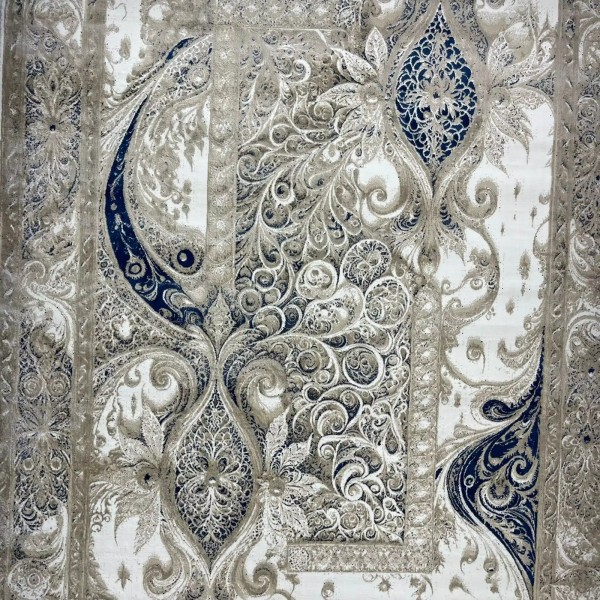 New Bohemian Turkish Kashan 3D Carpet 8339B blue Size 80*150
