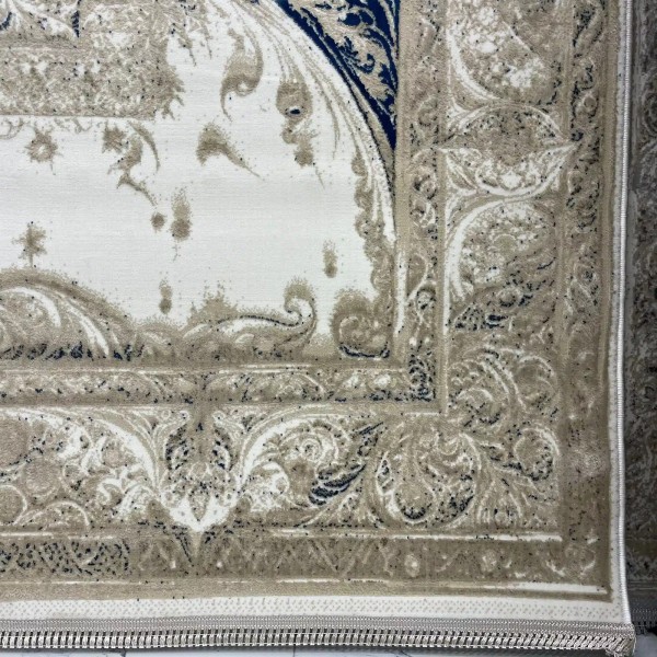 New Bohemian Turkish Kashan 3D Carpet 8339B blue Size 80*150