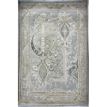 سجاد نيو بوهيمي تركي كاشان ثري دي 8339B رصاصي مقاس 80*150