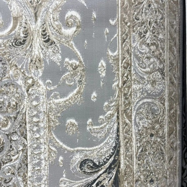 New Bohemian Turkish Kashan 3D Carpet 8339B gray Size 100*300