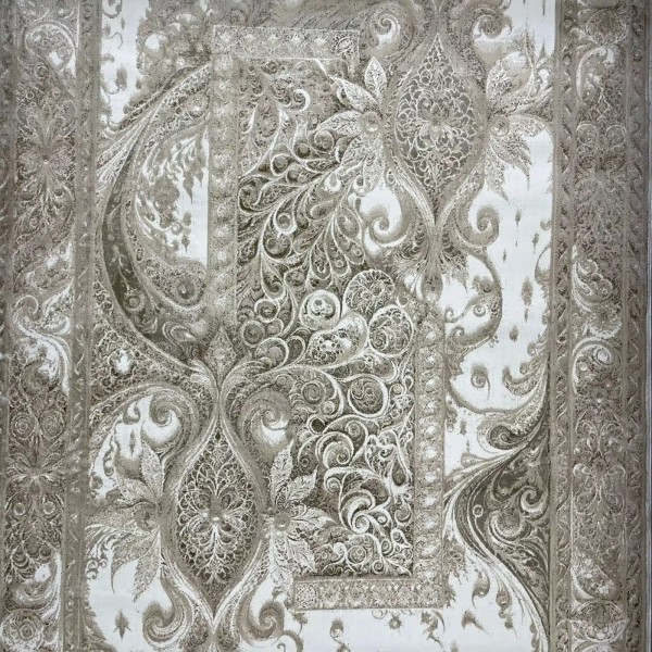 New Bohemian Turkish Kashan 3D Carpet 8339B vizon Size 100*300