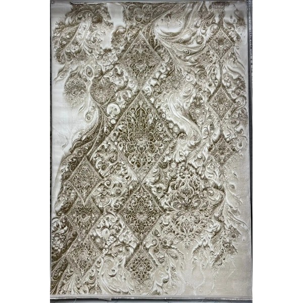 New Bohemian Turkish Kashan 3D Carpet 8555A beige Size 80*150