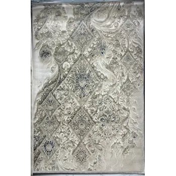 سجاد نيو بوهيمي تركي كاشان ثري دي 8555A سماوي مقاس 300*400
