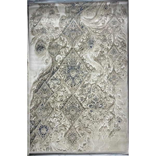 New Bohemian Turkish Kashan 3D Carpet 8555A blue Size 250*350