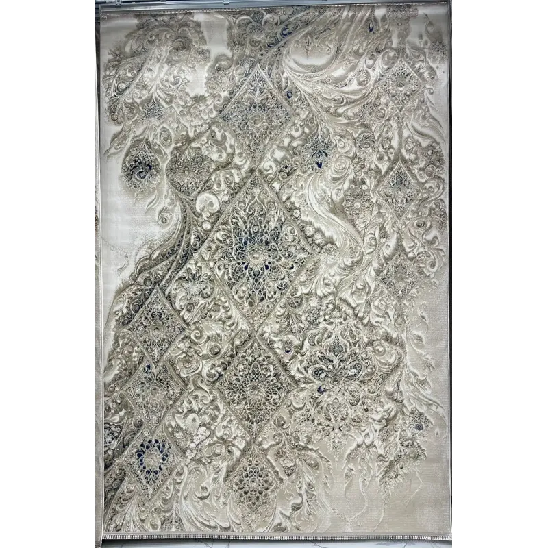 New Bohemian Turkish Kashan 3D Carpet 8555A blue Size 100*200