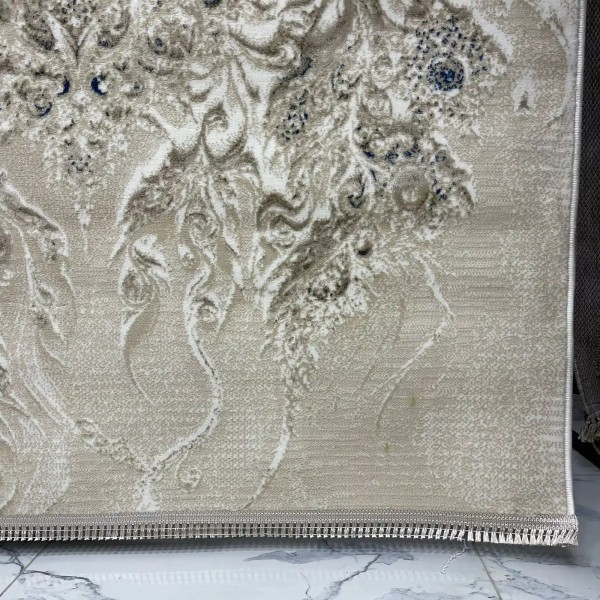 New Bohemian Turkish Kashan 3D Carpet 8555A blue Size 250*350