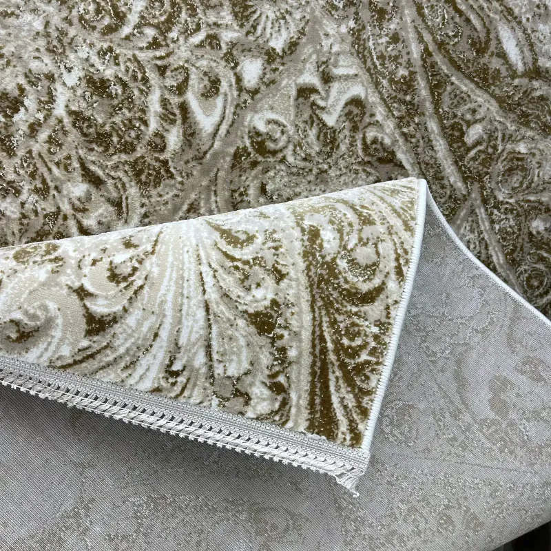 سجاد نيو بوهيمي تركي كاشان ثري دي 8555A كريم مقاس 200*300
