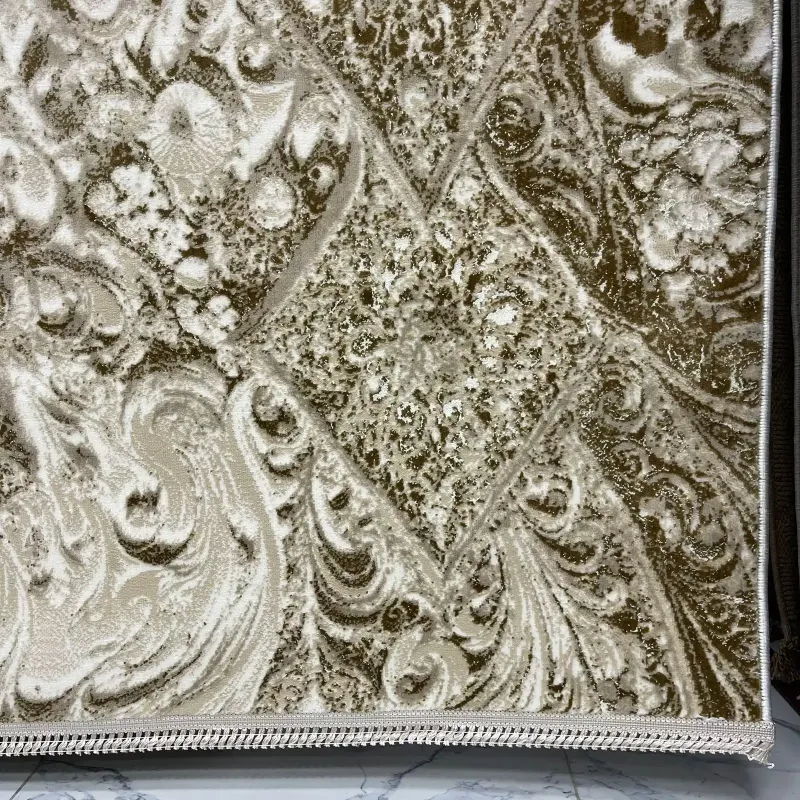 سجاد نيو بوهيمي تركي كاشان ثري دي 8555A كريم مقاس 200*300