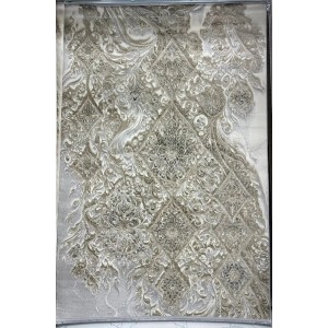 سجاد نيو بوهيمي تركي كاشان ثري دي 8555A رصاصي مقاس 250*350