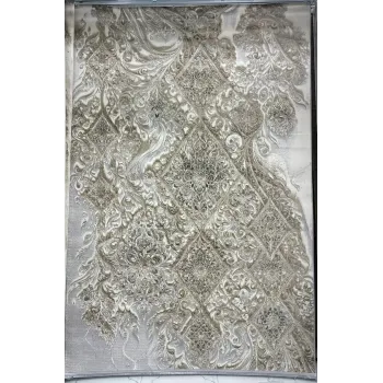 سجاد نيو بوهيمي تركي كاشان ثري دي 8555A رصاصي مقاس 300*400