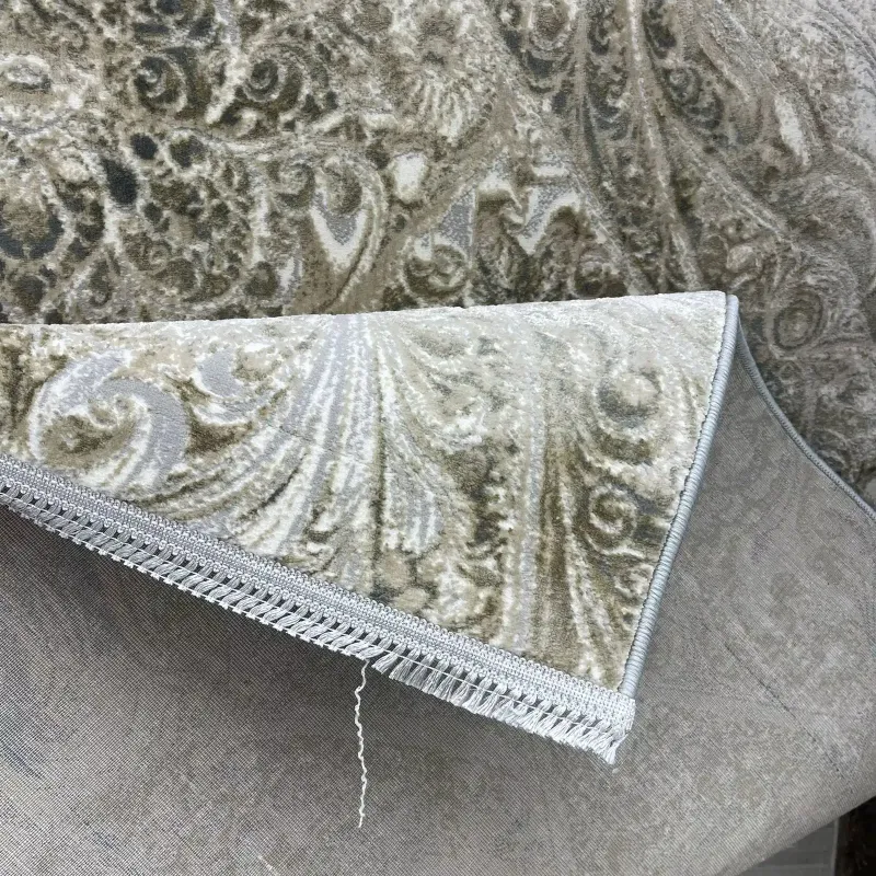 New Bohemian Turkish Kashan 3D Carpet 8555A gray Size 80*150