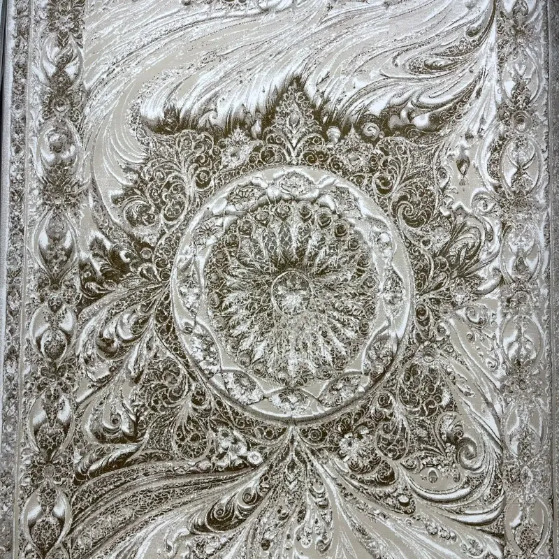 New Bohemian Turkish Kashan 3D Carpet 8556A beige Size 300*400