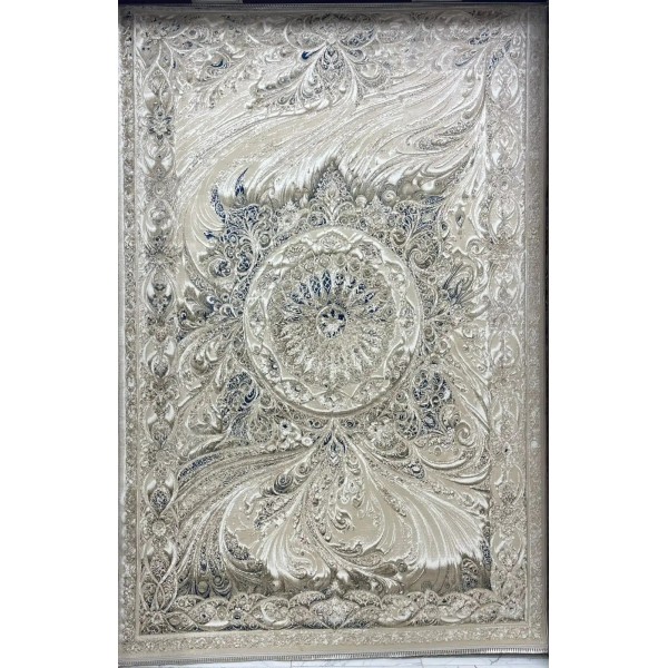 New Bohemian Turkish Kashan 3D Carpet 8556A blue Size 150*220