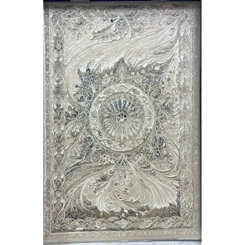 New Bohemian Turkish Kashan 3D Carpet 8556A blue Size 80*150