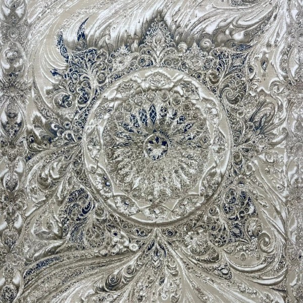 New Bohemian Turkish Kashan 3D Carpet 8556A blue Size 150*220