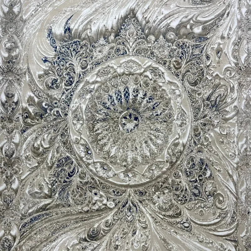 New Bohemian Turkish Kashan 3D Carpet 8556A blue Size 80*150