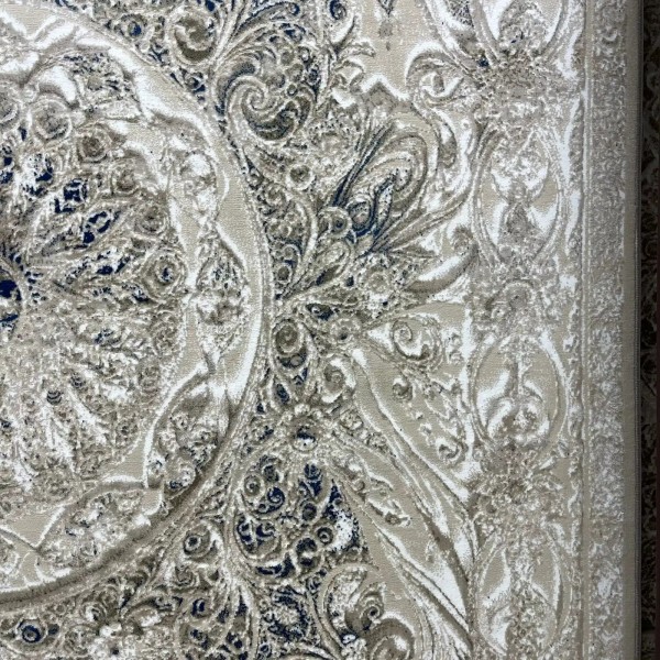 New Bohemian Turkish Kashan 3D Carpet 8556A blue Size 150*220
