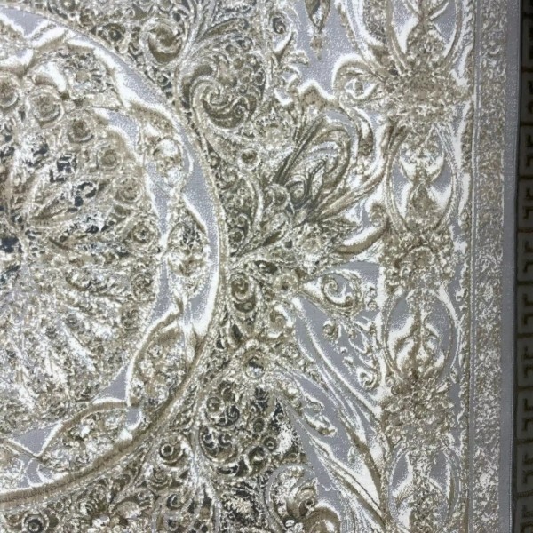 New Bohemian Turkish Kashan 3D Carpet 8556A gray Size 100*300