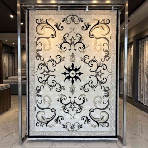 سجاد تركي موناكو P1808 ايفوري اسود مقاس 400*600