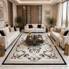 سجاد تركي موناكو P1808 ايفوري اسود مقاس 400*600