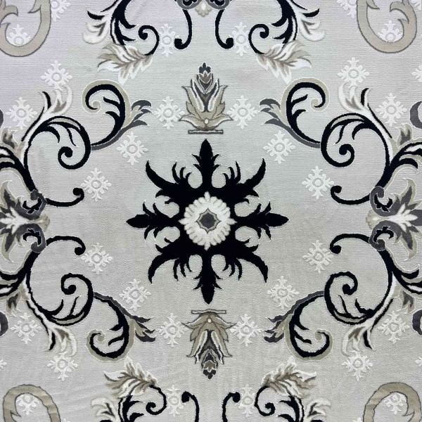سجاد تركي موناكو P1808 ايفوري اسود مقاس 400*600