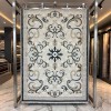 monaco Turkish Rug P1808 IVORYDark sky blue Size 100*300