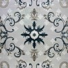 monaco Turkish Rug P1808 IVORYDark sky blue Size 100*300