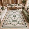 سجاد تركي موناكو P1808 ايفوري اخضر غامق مقاس 100*200