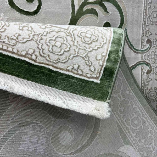 سجاد تركي موناكو P1808 ايفوري اخضر غامق مقاس 100*200