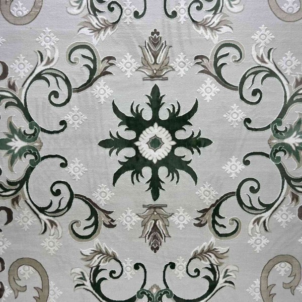 سجاد تركي موناكو P1808 ايفوري اخضر غامق مقاس 100*200