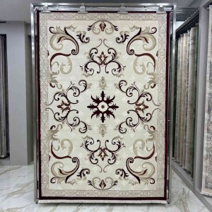 monaco Turkish Rug P1808 IVORY Dark red Size 50*80
