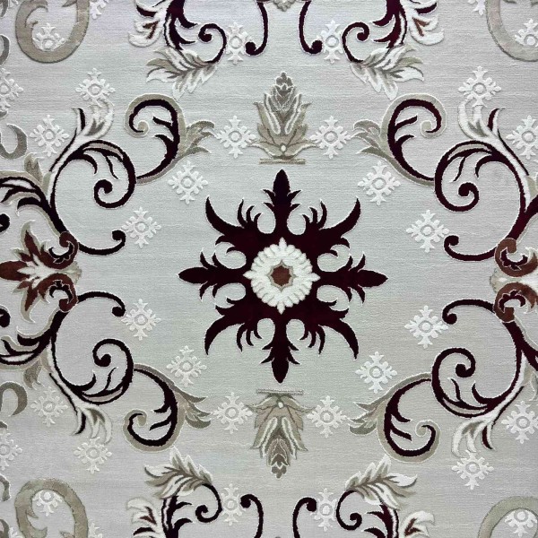 monaco Turkish Rug P1808 IVORY Dark red Size 50*80