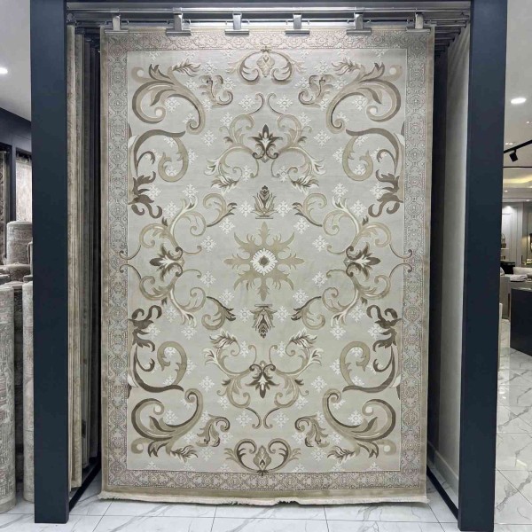 monaco Turkish Rug P1808 IVORY Light beige Size 100*300