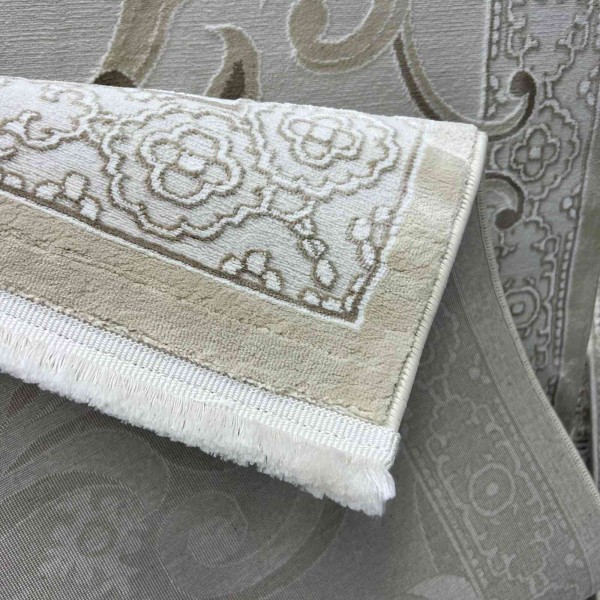 monaco Turkish Rug P1808 IVORY Light beige Size 100*300