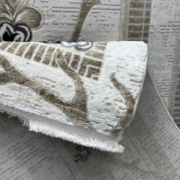 monaco Turkish Rug P1312 IVORY BLACK Size 80*150