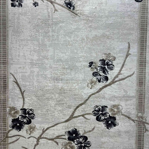 monaco Turkish Rug P1312 IVORY BLACK Size 80*150